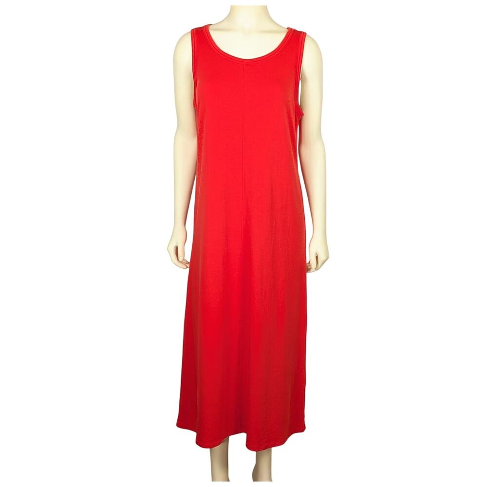 Elizabeth and James Midi Tank Dress M Cosmic Lava Red Casual Chic Effortless